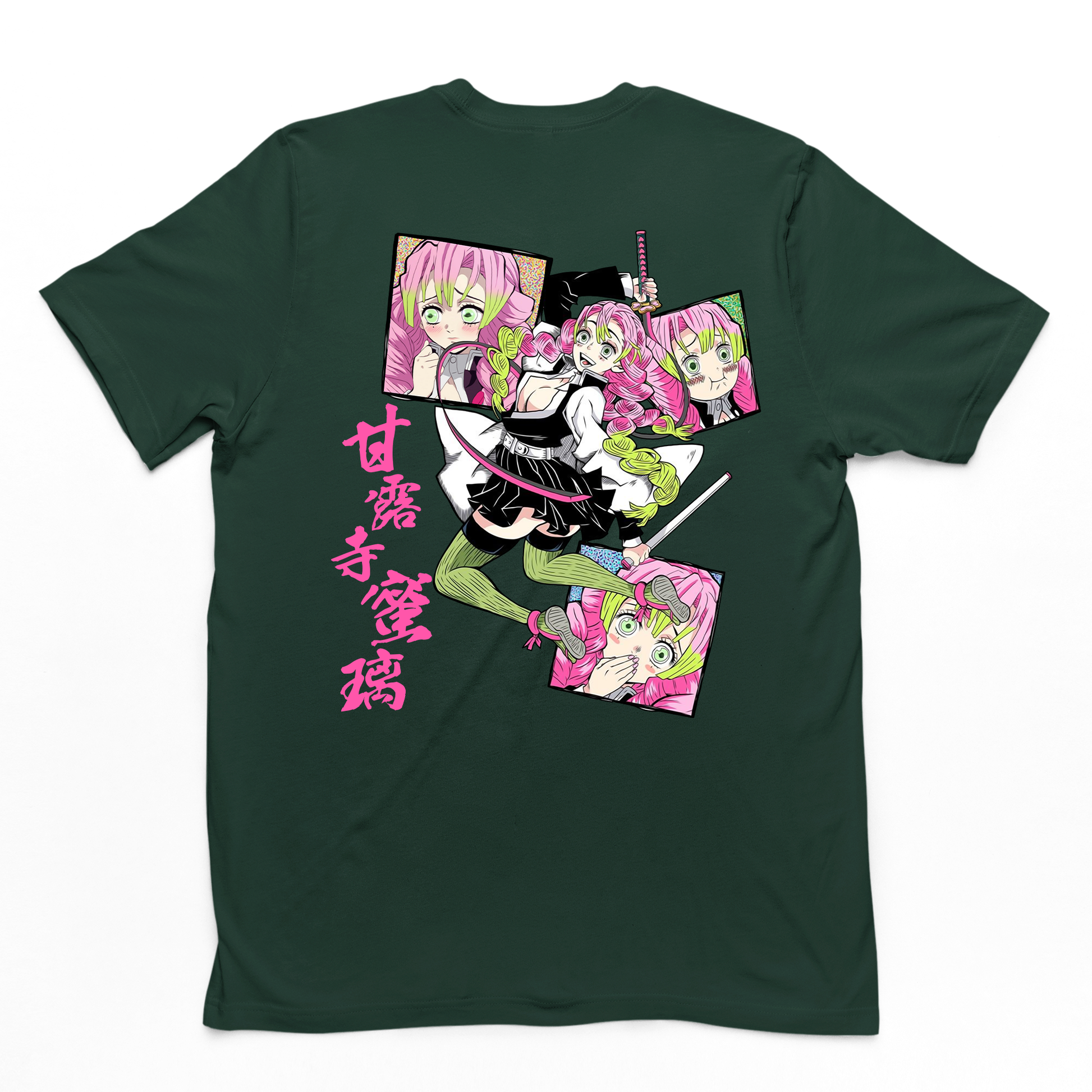 Camiseta Básica Kanroji Mitsuri Demon Slayer- verde