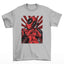 Camiseta Básica Deadpool Lovely Heart Cinza 