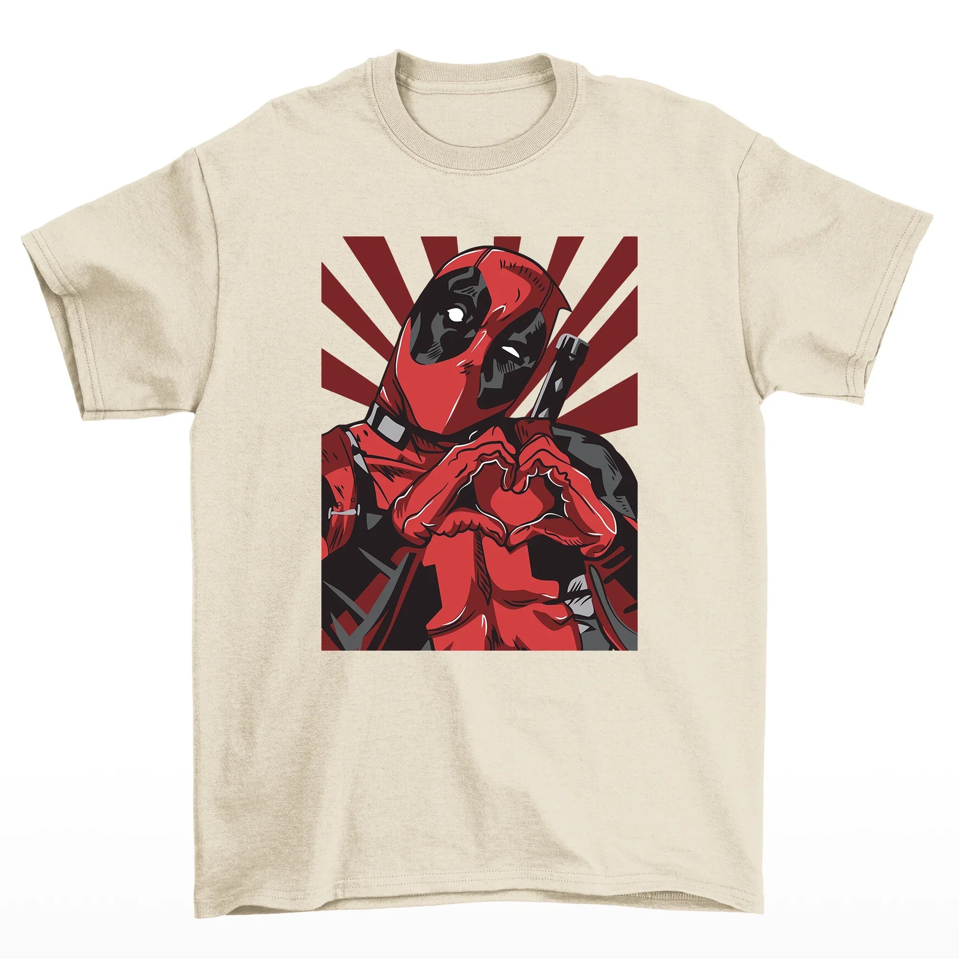 Camiseta Básica Deadpool Lovely Heart Pérola 