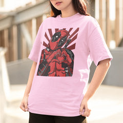 Camiseta Básica Deadpool Lovely Heart