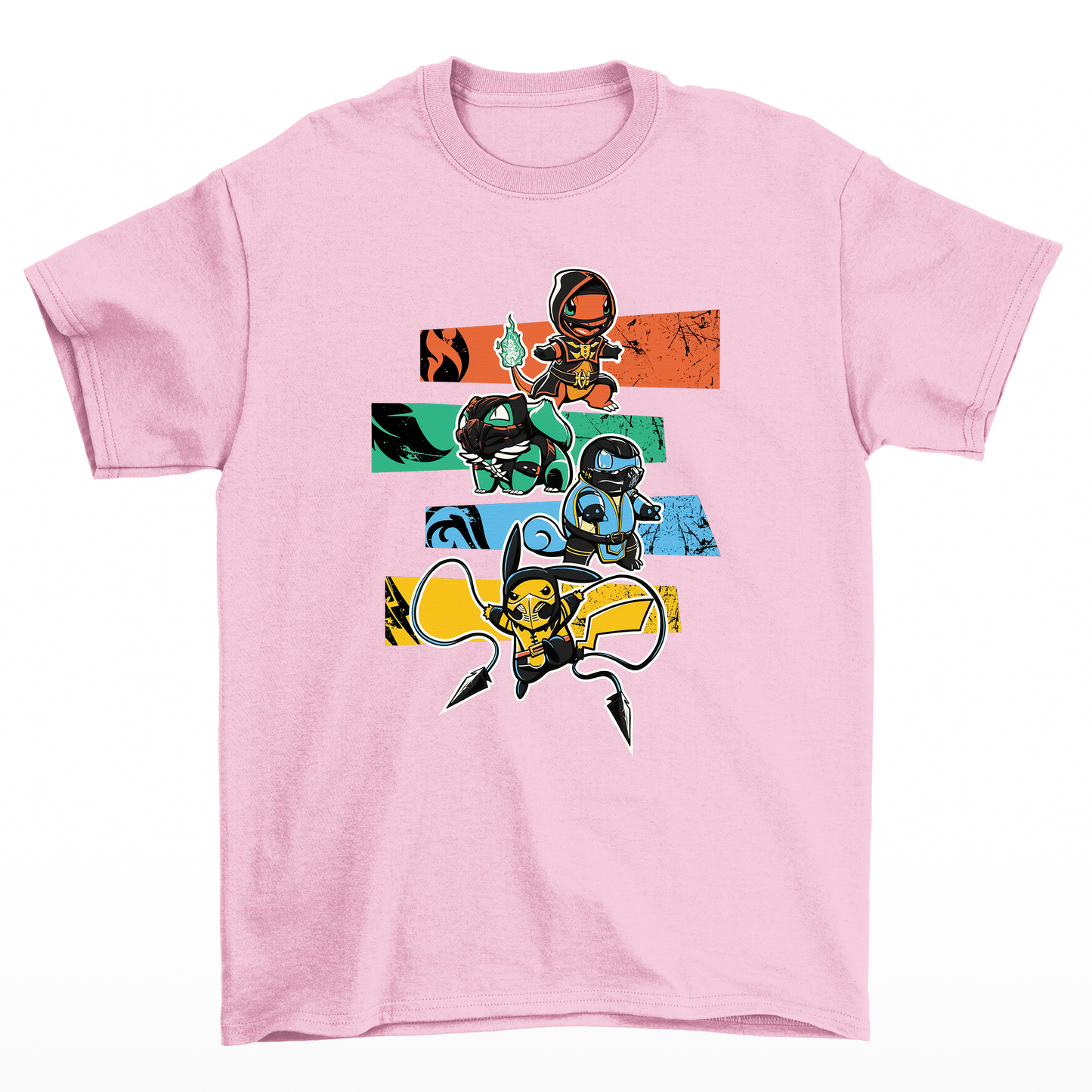 Camiseta Pokemon Ninjas- rosa bebe