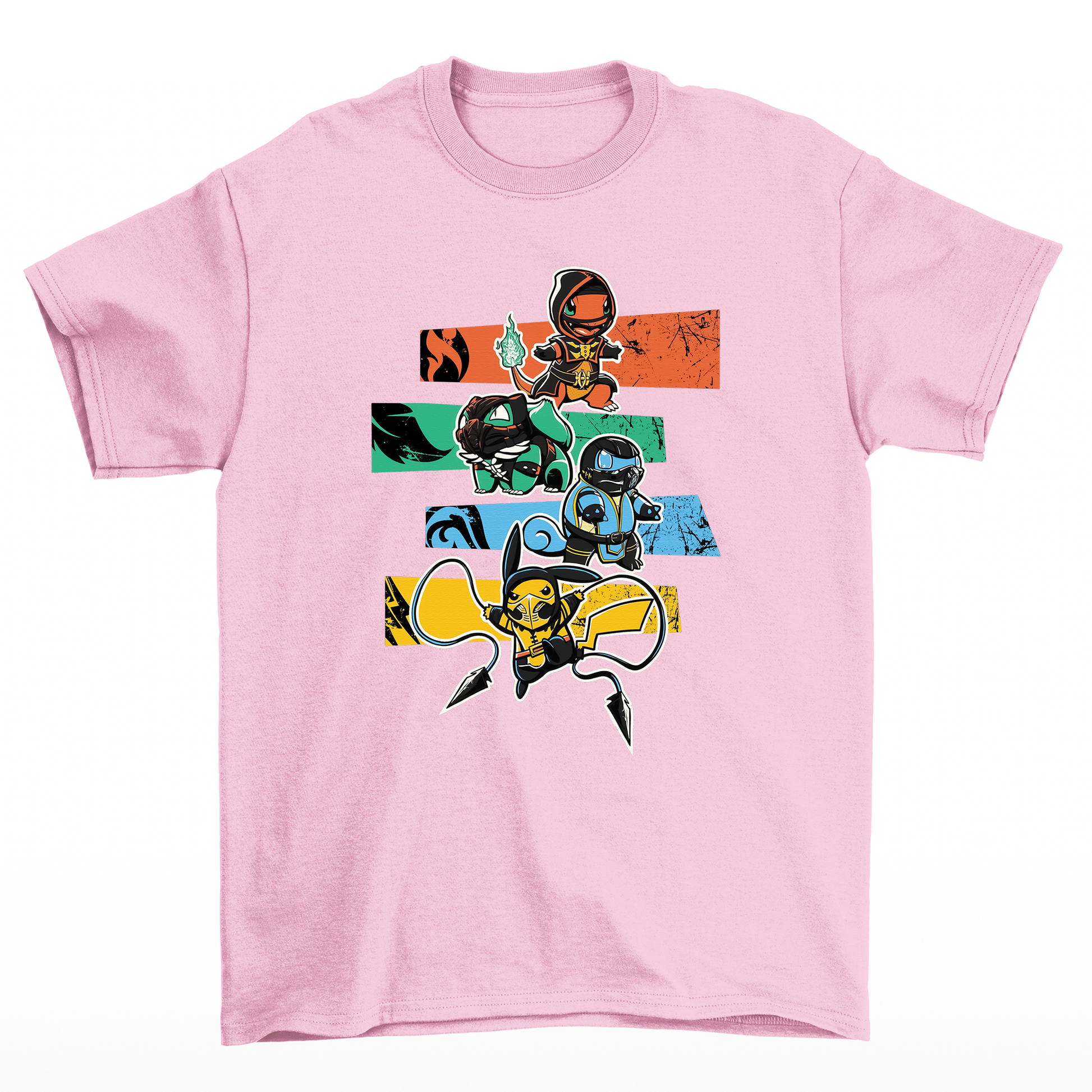 Camiseta Pokemon Ninjas- rosa bebe