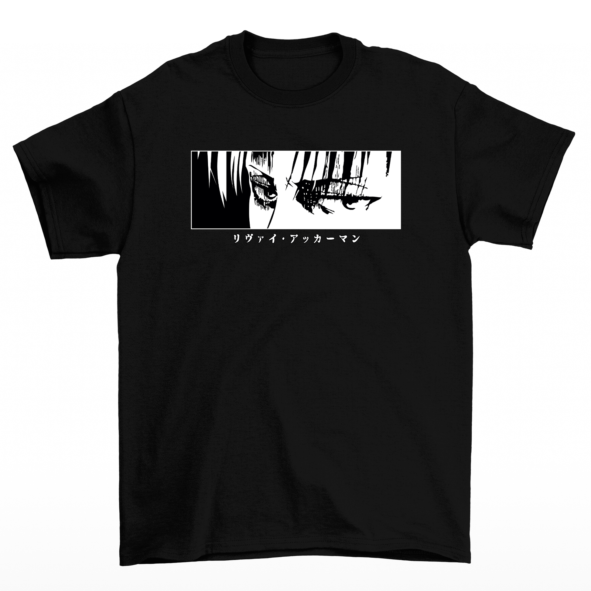Camiseta Levi Attack On Titan Eyes-preto