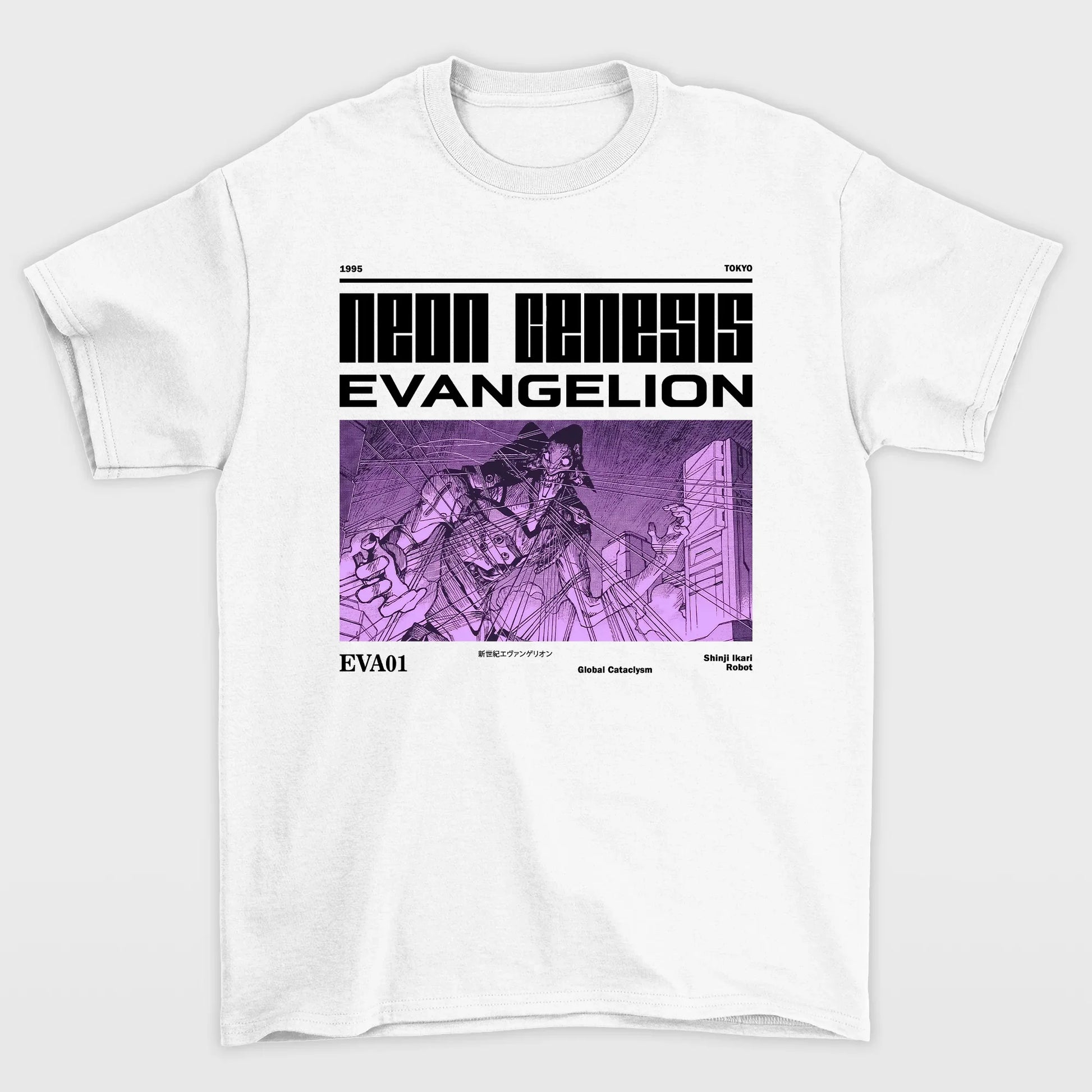 Camiseta Neon Genesis Evangelion Eva 01-branco