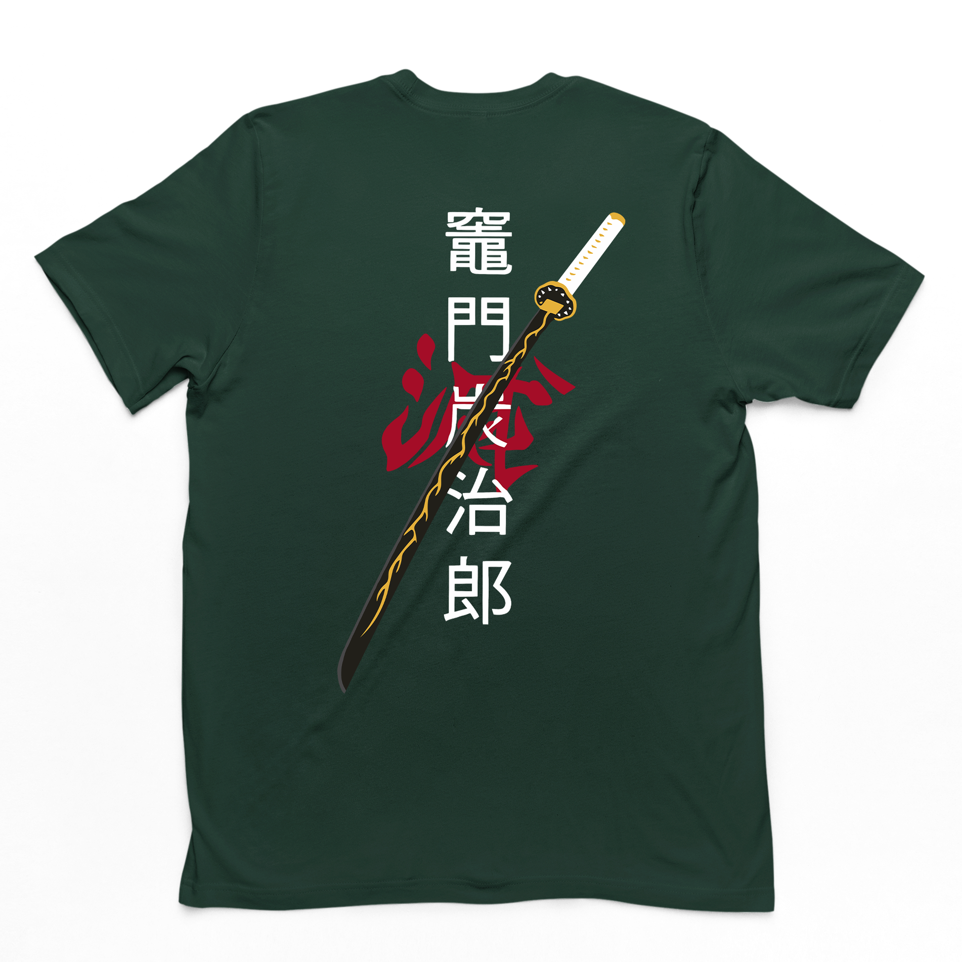 Camiseta Básica  verde Tanjiro Kamado do anime  Demon Slayer