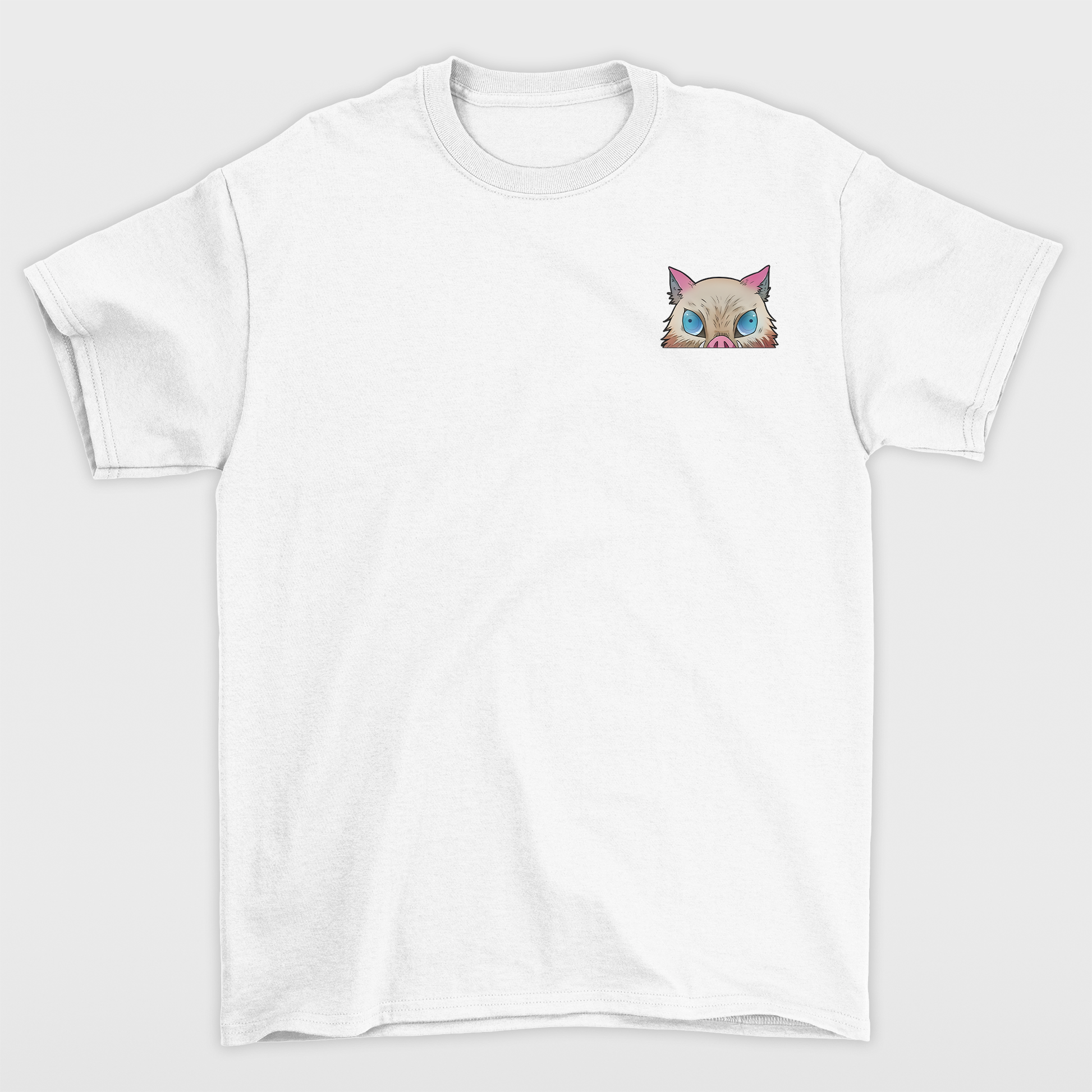 Camiseta Básica Unissex Inosuke Boar Demon Slayer- BRANCO