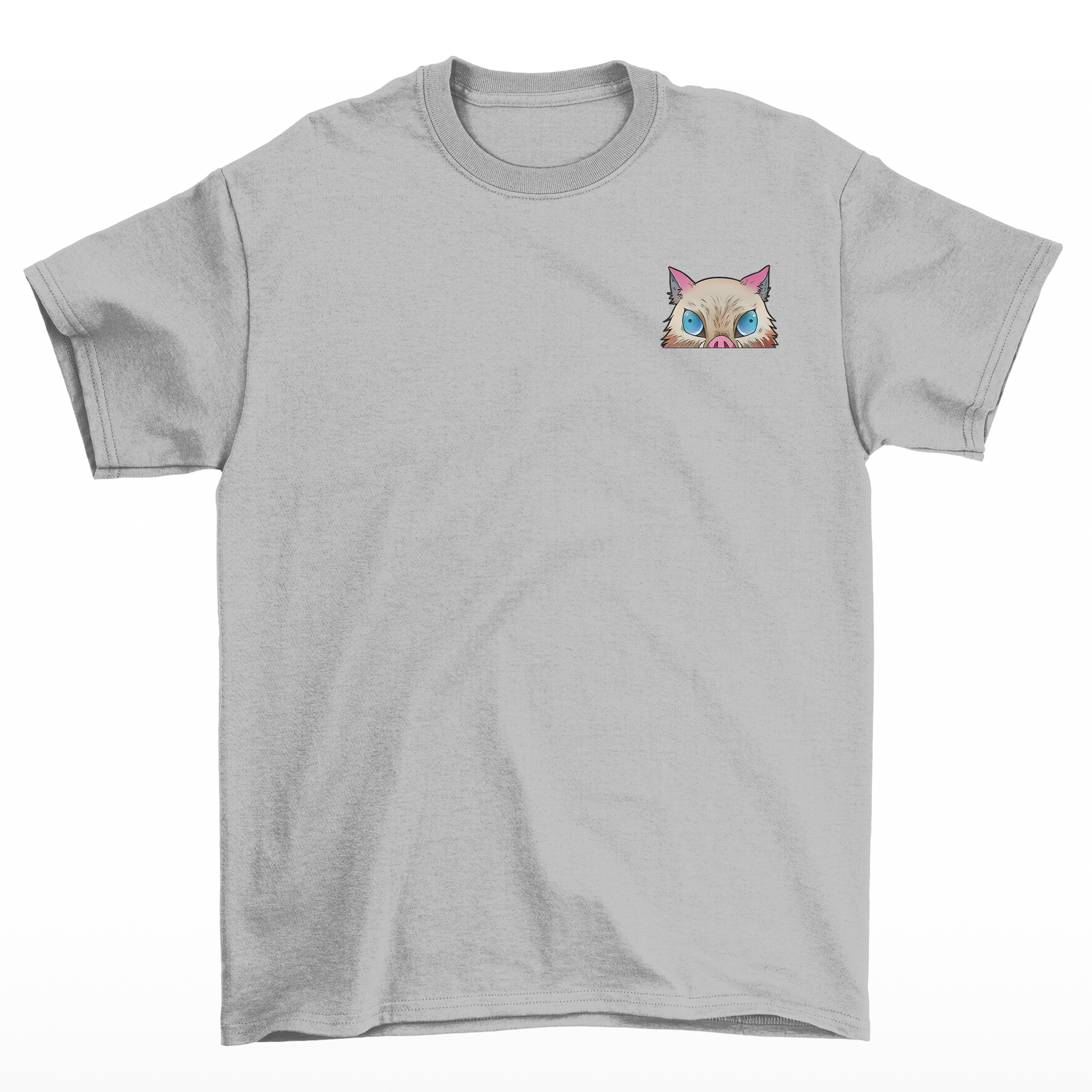 Camiseta Básica Unissex Inosuke Boar Demon Slayer- CINZA