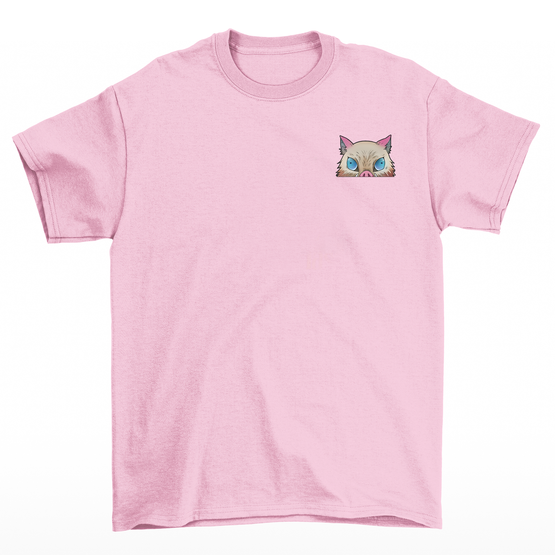 Camiseta Básica Unissex Inosuke Boar Demon Slayer- ROSA BEBE