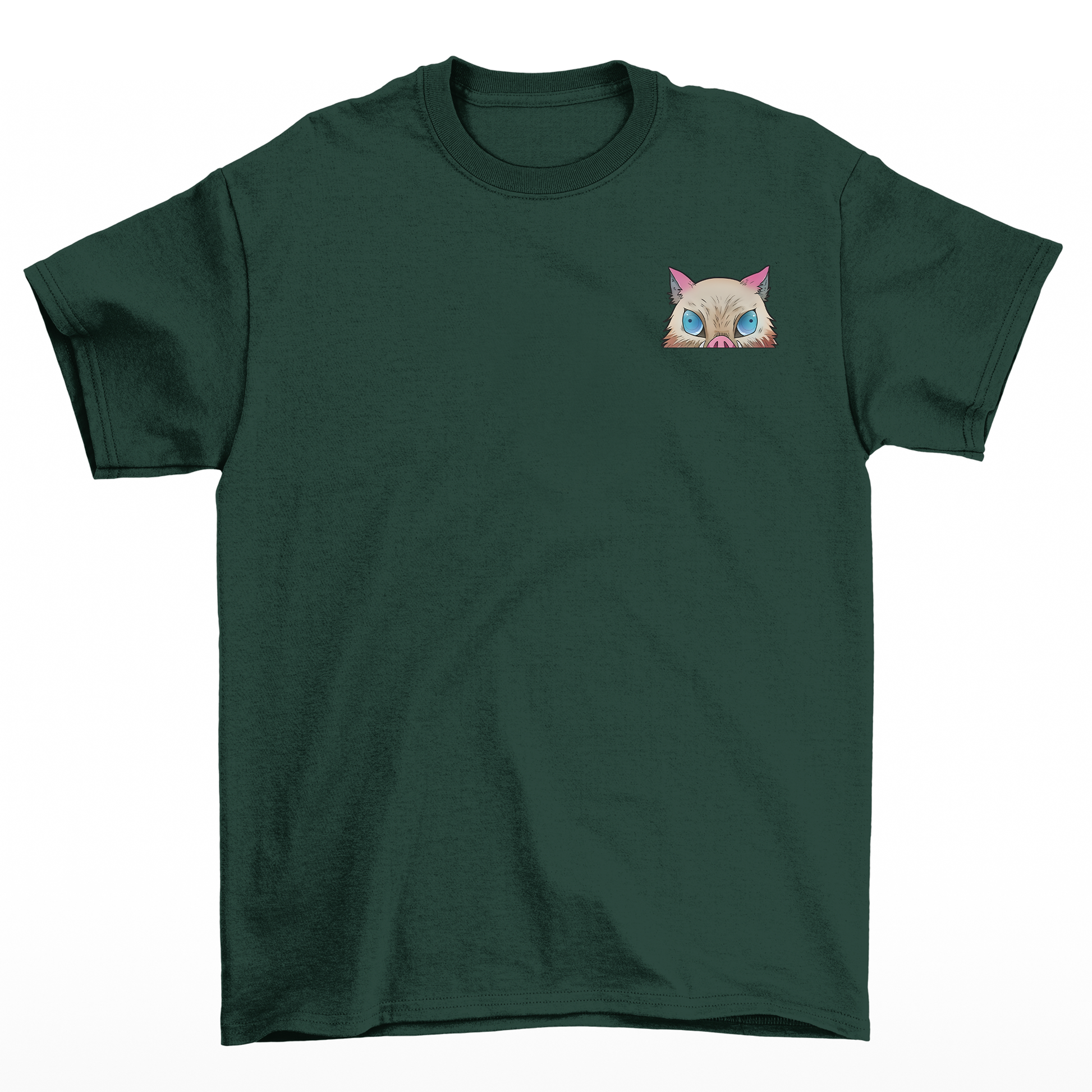 Camiseta Básica Unissex Inosuke Boar Demon Slayer- VERDE