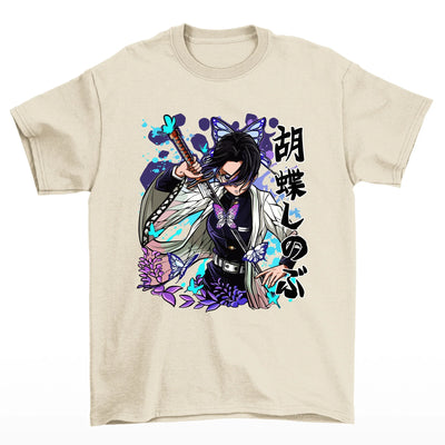Camiseta Básica Unissex Insect Hashira Poison Sword Demon Slayer- Pérola
