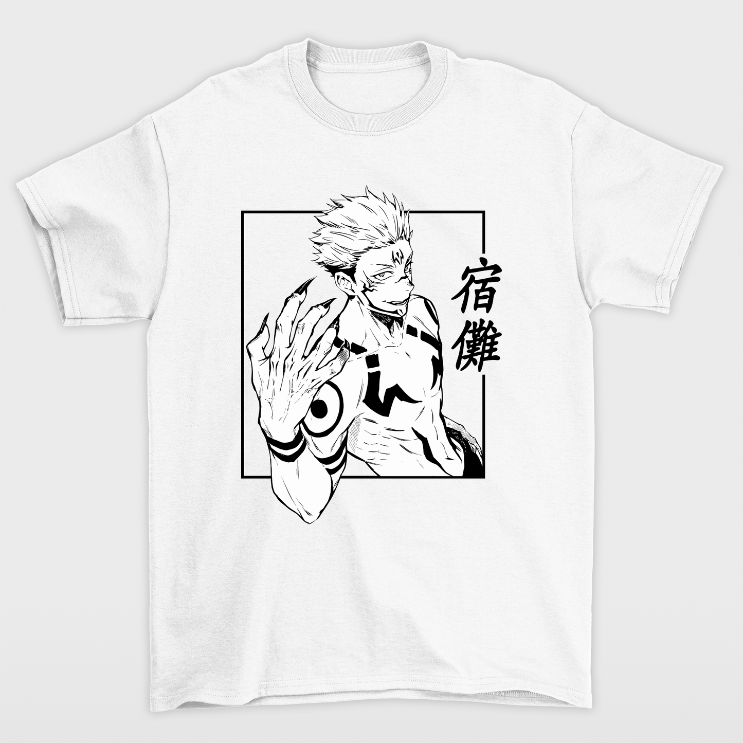 Camiseta Básica Unissex Ryomen Sukuna Domain Expansion- branco