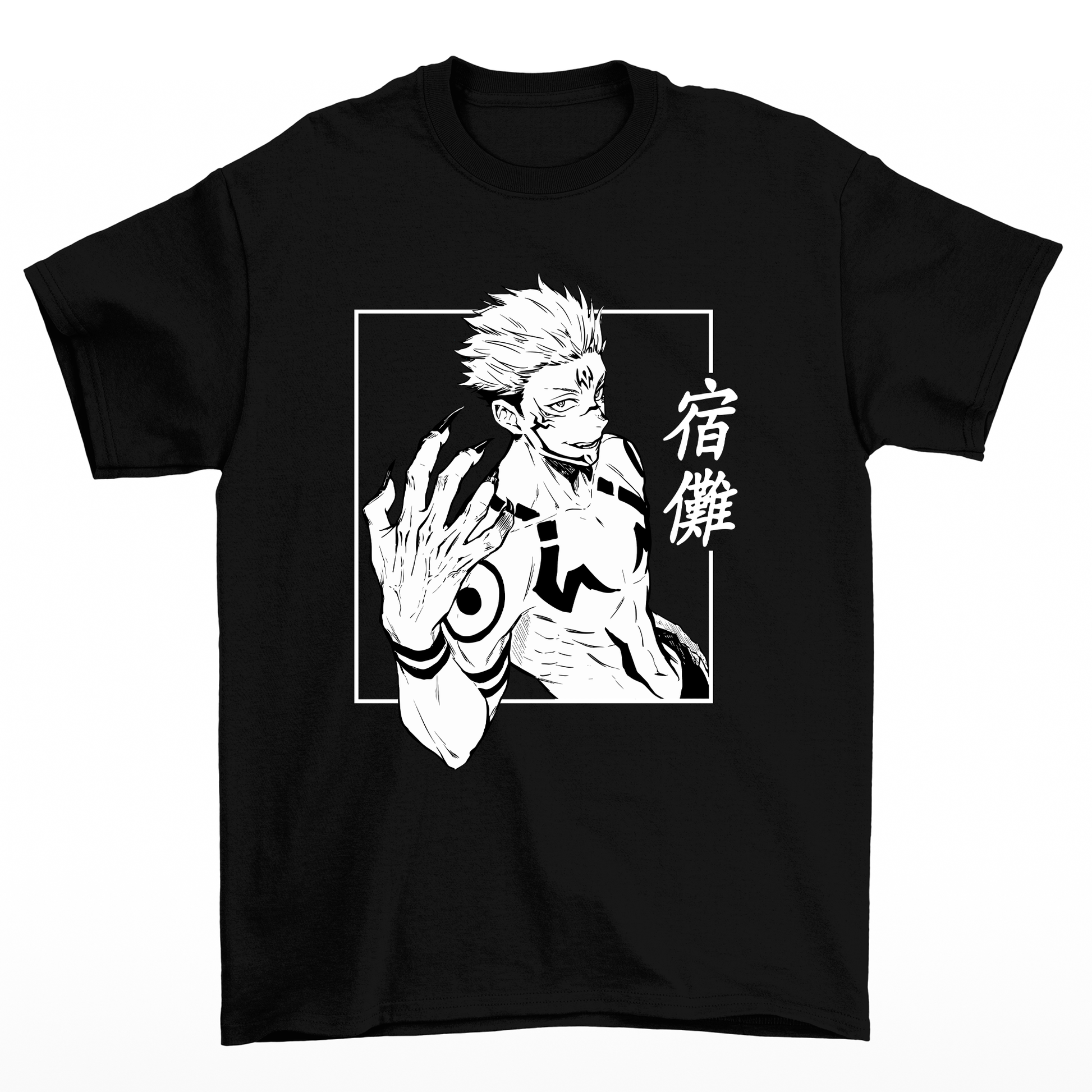 Camiseta Básica Unissex Ryomen Sukuna Domain Expansion- preto