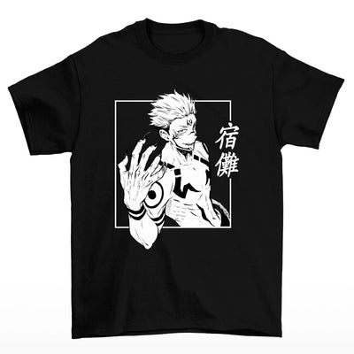 Camiseta Básica Unissex Ryomen Sukuna Domain Expansion- preto