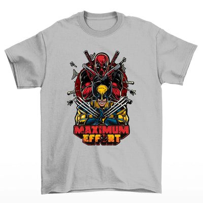 Camiseta Básica Unissex Maximum Effort Wolverinev- Cinza