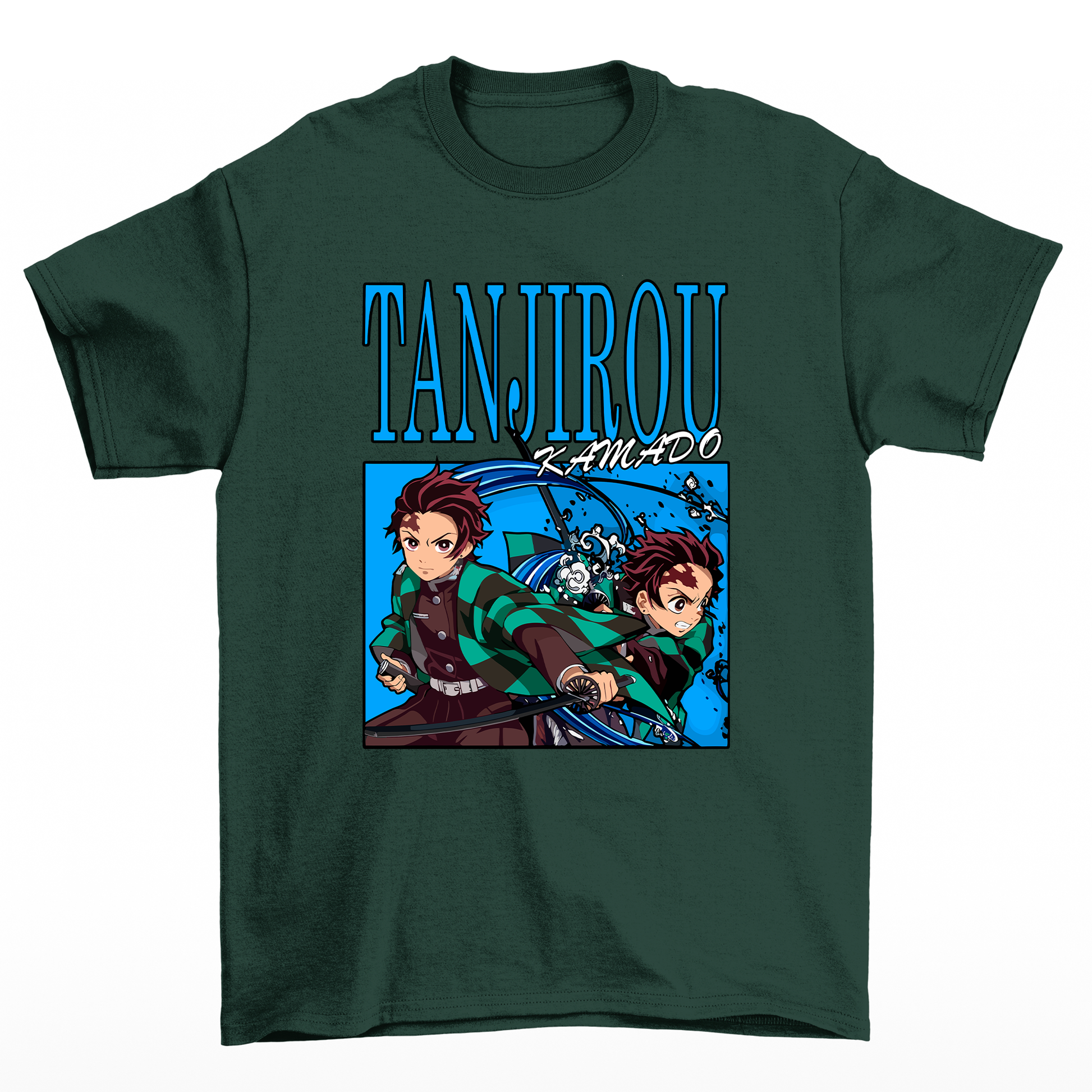 Camiseta Básica  verde Tanjiro Kamado do anime  Demon Slayer