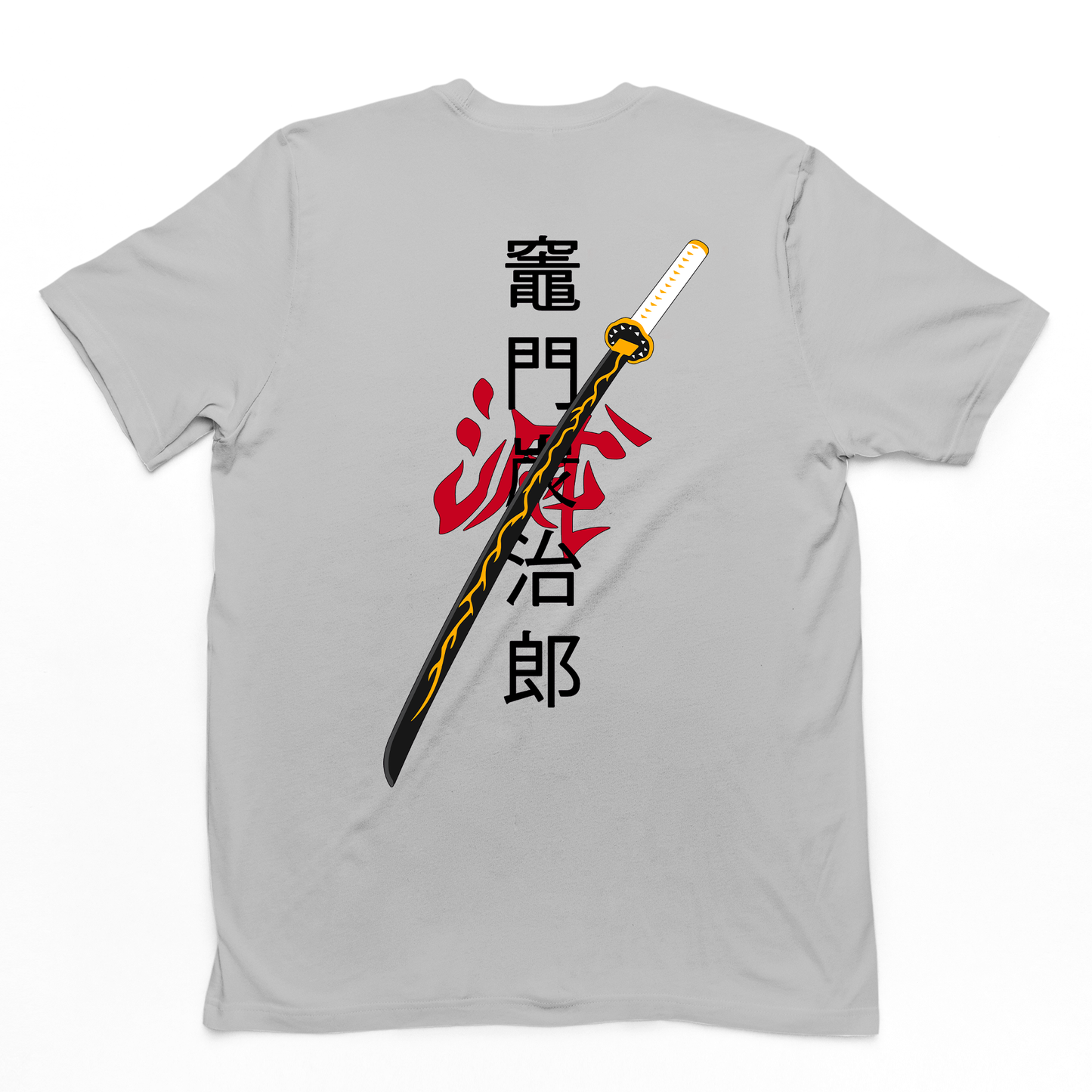 Camiseta Básica  Cinza Tanjiro Kamado do anime  Demon Slayer