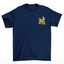 Camiseta Básica Unissex Azul Marinho Thunder Breathing First Form Zenitsu Demon Slayer
