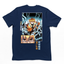 Camiseta Básica Unissex Azul Marinho Thunder Breathing First Form Zenitsu Demon Slayer