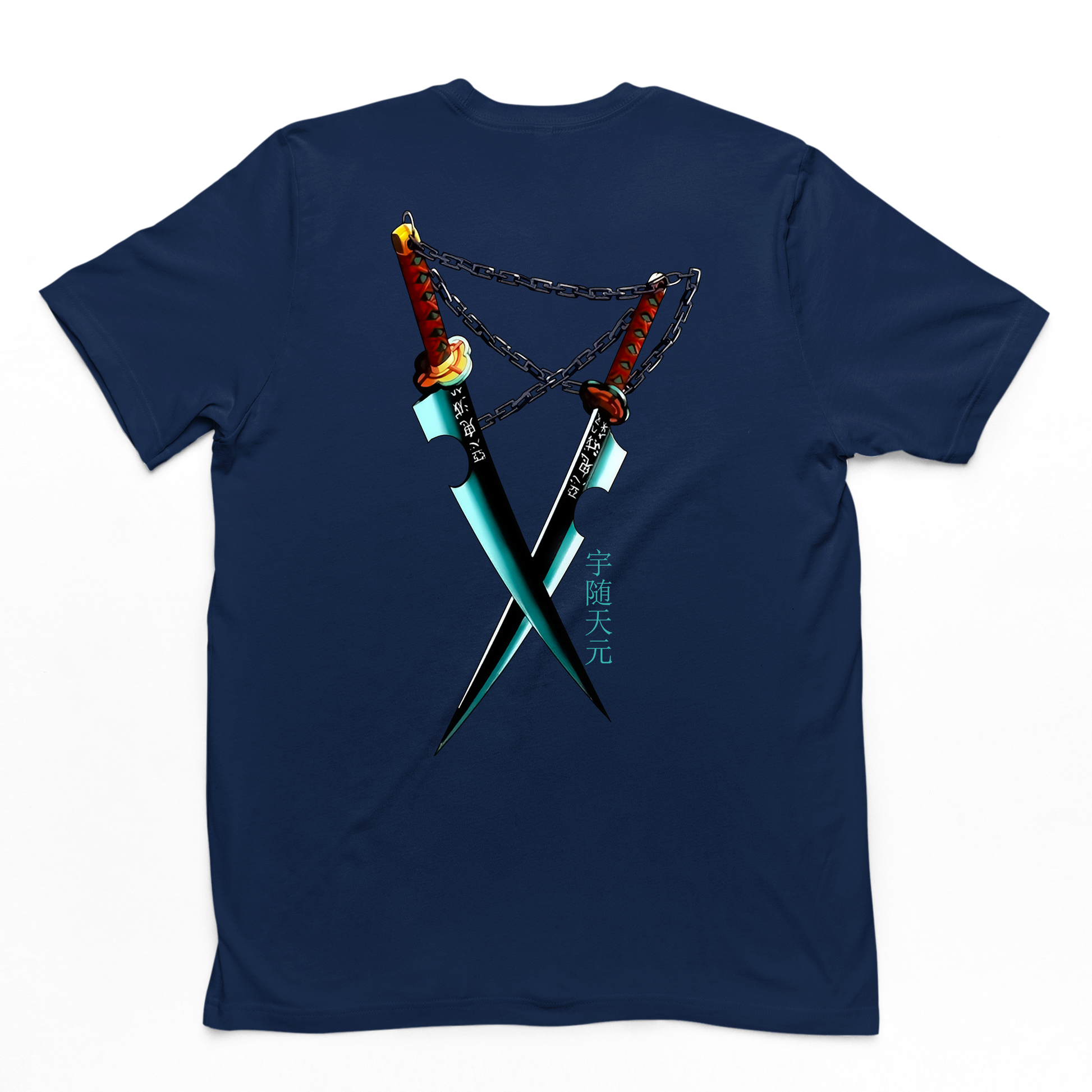 Camiseta Basica Azul Marinho Uzui Tengen do anime  Kimetsu No Yaiba