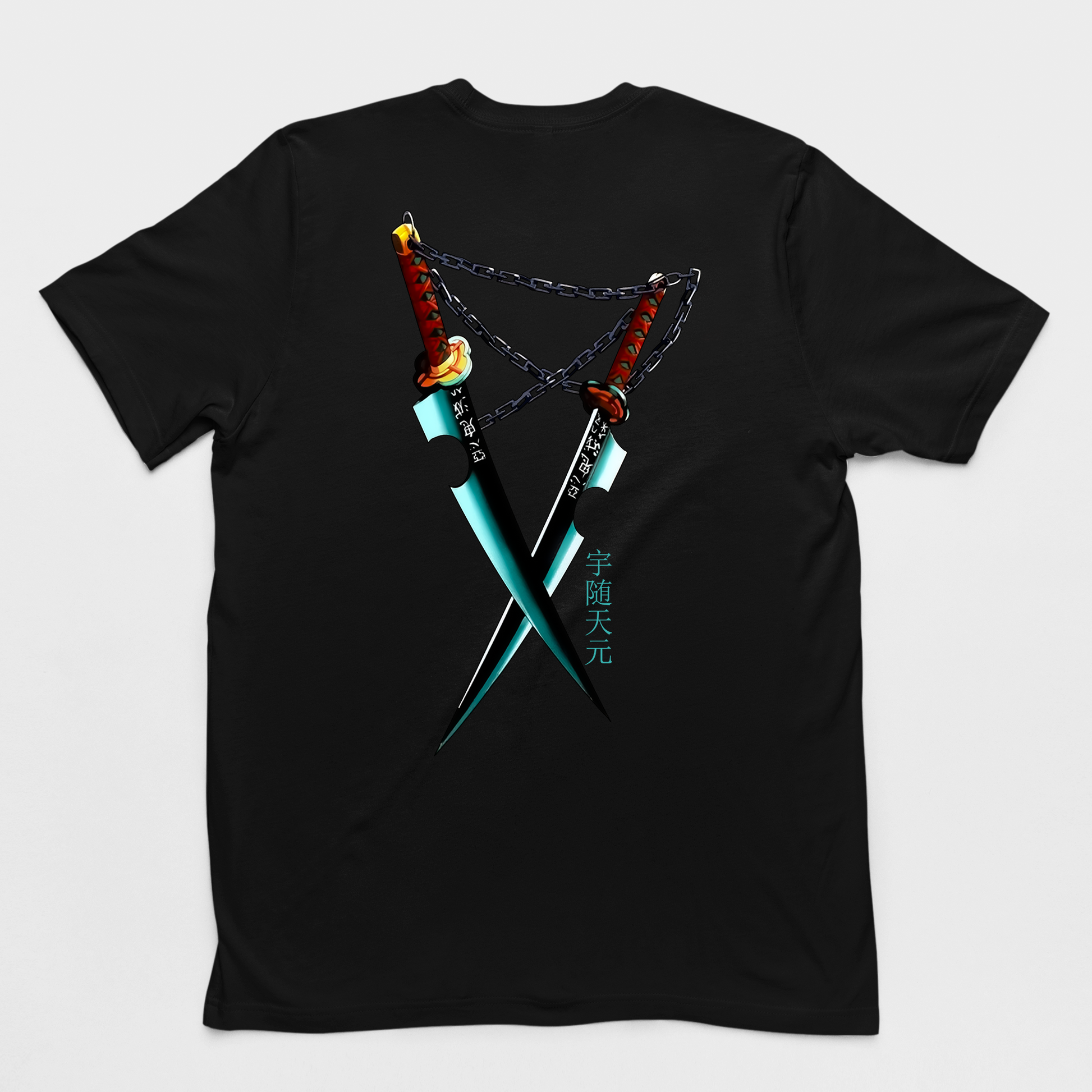 Camiseta Basica  Preta Uzui Tengen do anime  Kimetsu No Yaiba
