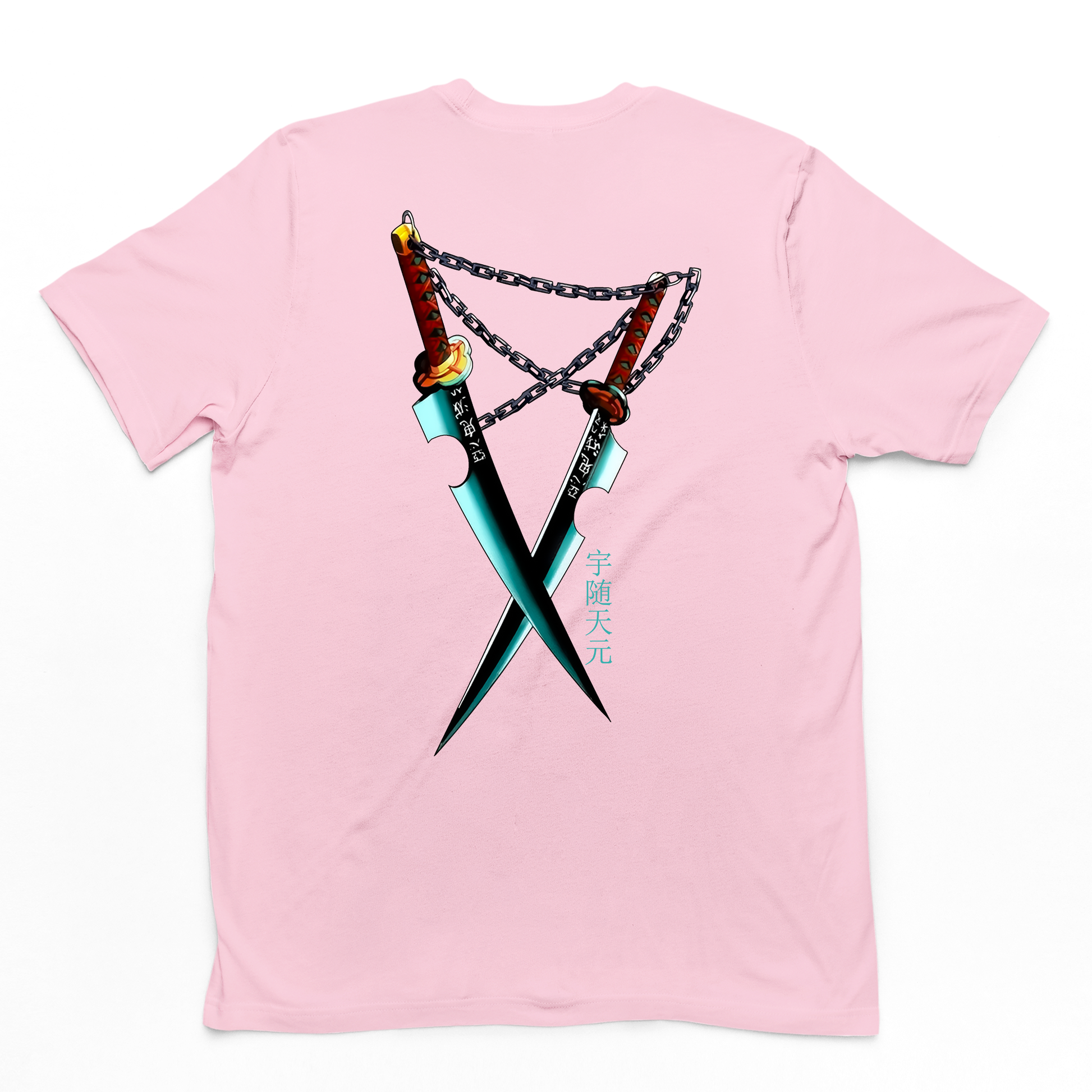 Camiseta Basica Rosa Bebê Uzui Tengen do anime  Kimetsu No Yaiba