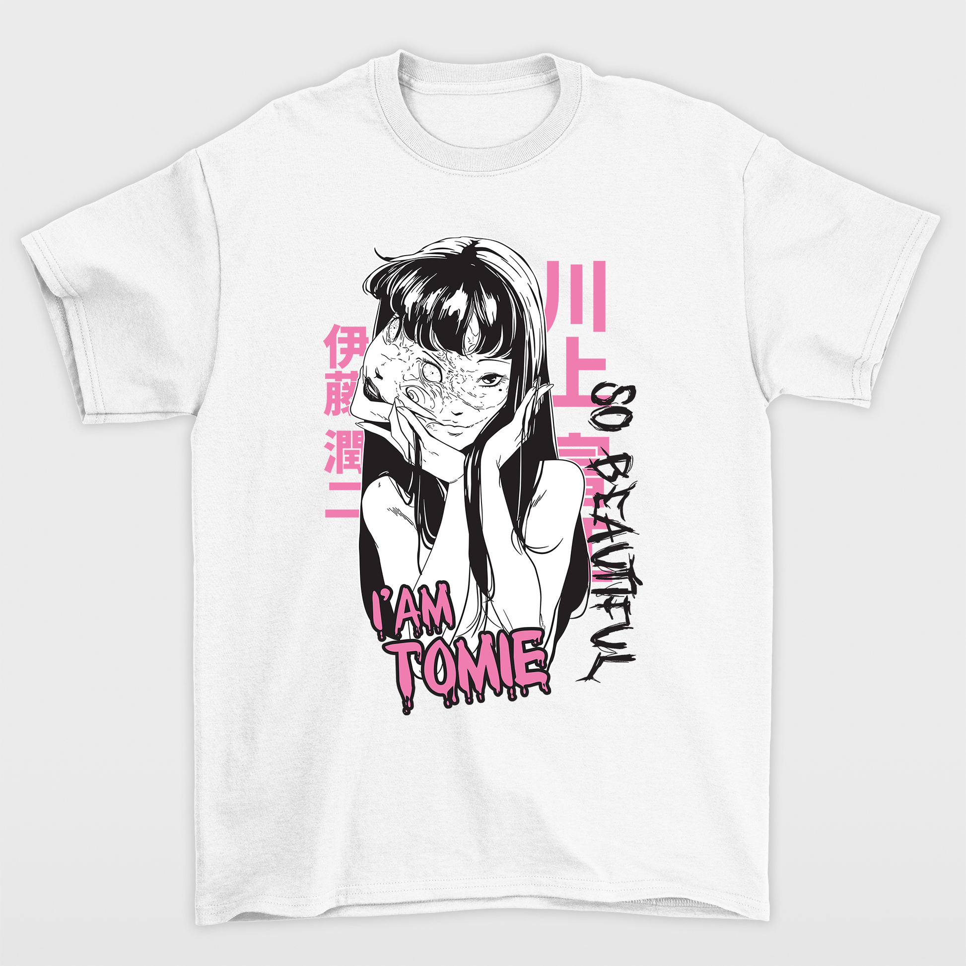 Camiseta Junji Ito Tomie Beautiful-branco