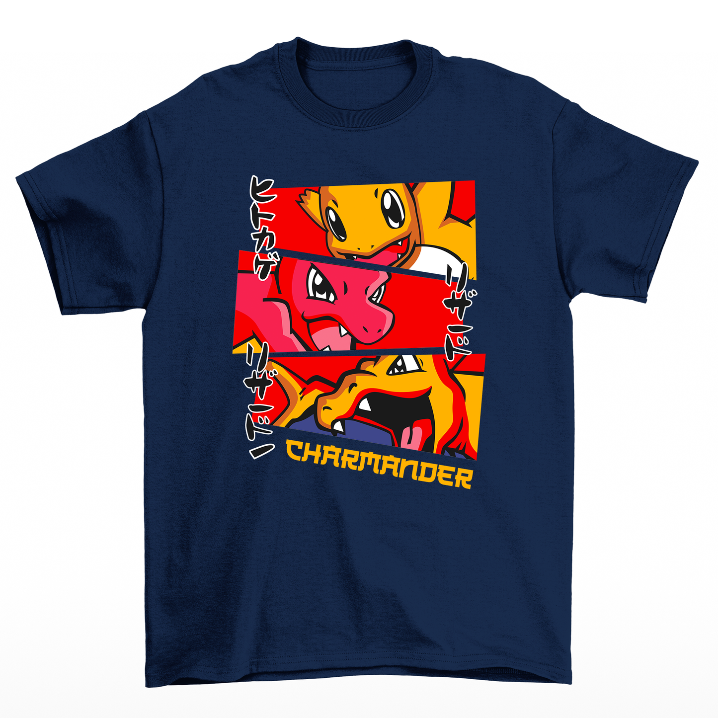Camiseta Charmander Evoluções Pokemon-azul-marinho