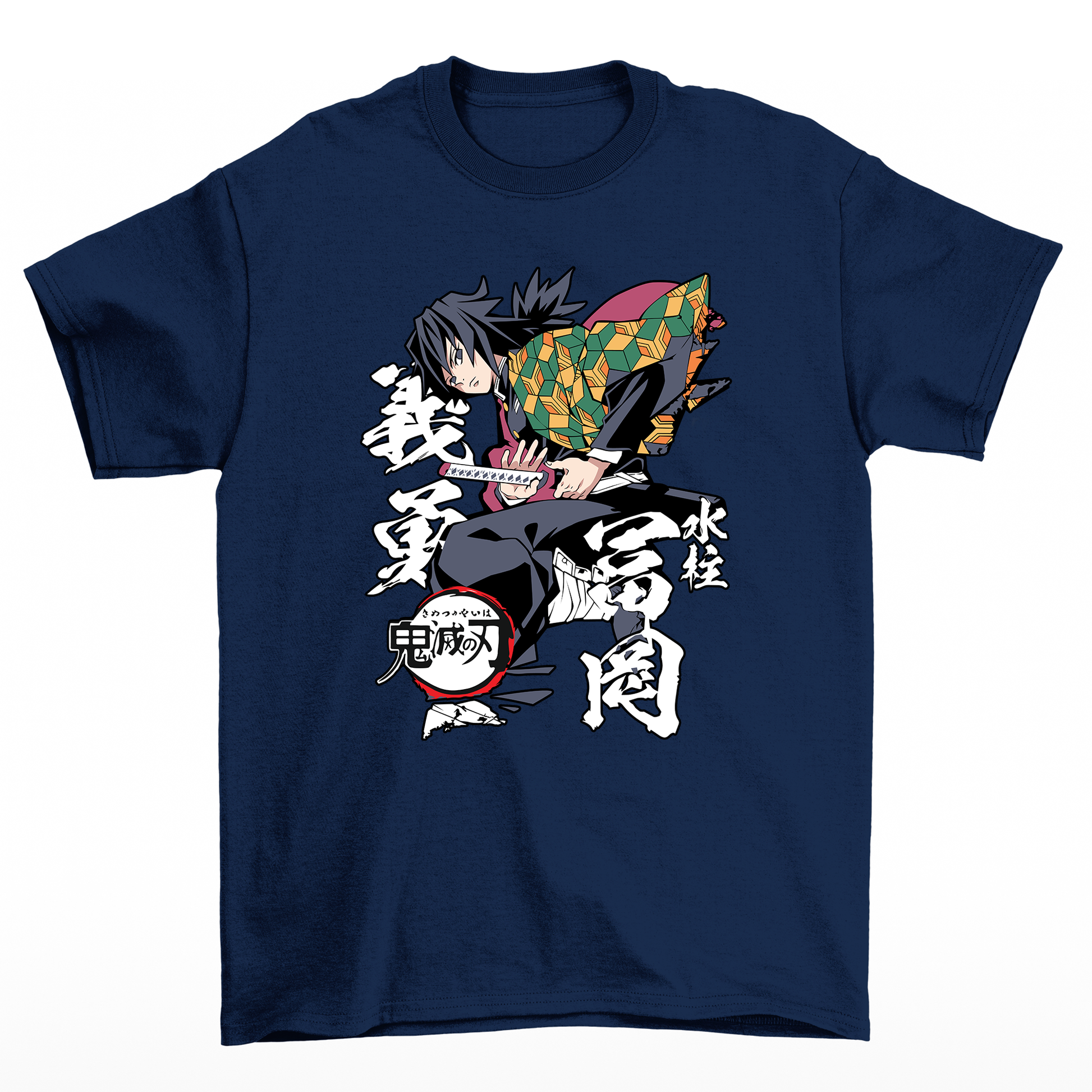 Camiseta Giyu Tomioka Demon Slayer-Azul-Marinho