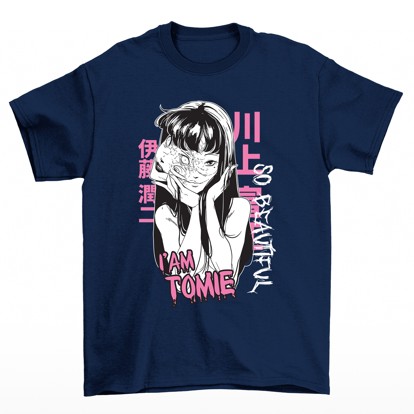 Camiseta Junji Ito Tomie Beautiful-azul-marinho