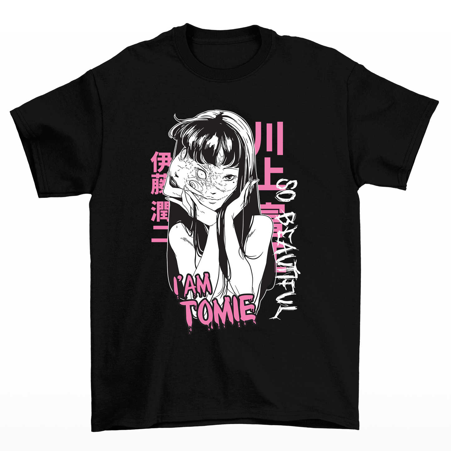 Camiseta Junji Ito Tomie Beautiful-preto