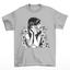 Camiseta Básica Unissex Tomie Junji Ito Flowers Terror-cinza

