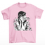 Camiseta Básica Unissex Tomie Junji Ito Flowers Terror-rosa bebe