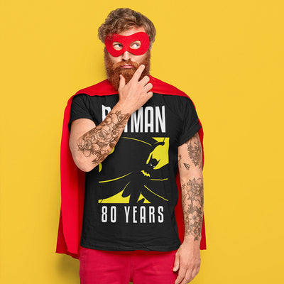 Camiseta Básica Batman 80 Years DC Comics Preto