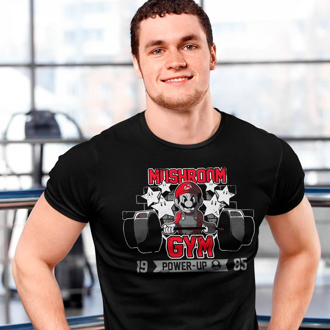 Camiseta Básica Mushroom Gym Mario