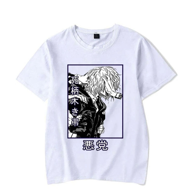 Camiseta Basica Branca Tomura Shigaraki Boku No Hero Academia