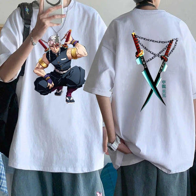 Camiseta Basica Branca Uzui Tengen do anime  Kimetsu No Yaiba
