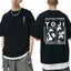 Camiseta Básica Preta Toji Fushiguro Do Anime Jujutsu Kaisen- preto