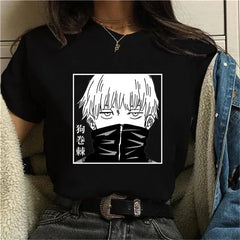 Camiseta Básica Unissex Inumaki Toge Face Jujutsu Kaisen
