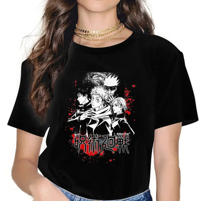 Camiseta Básica Preta Jujutsu Kaisen Anime