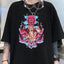 Camiseta Básica Preta Sukuna Do Anime Jujutsu Kaisen