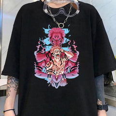Camiseta Básica Unissex Ryuomen Sukuna Curse King Jujutsu Kaisen