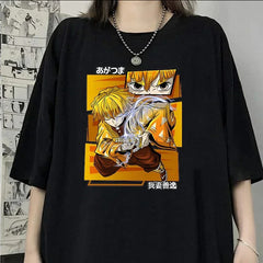 Camiseta Básica Unissex Zenitsu Thunder Breathing Sword