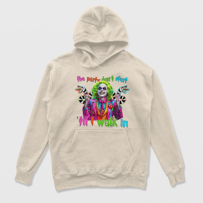 Moletom Canguru Unissex The Party Don't Start Beetlejuice