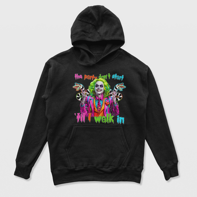 Moletom Canguru Unissex The Party Don't Start Beetlejuice