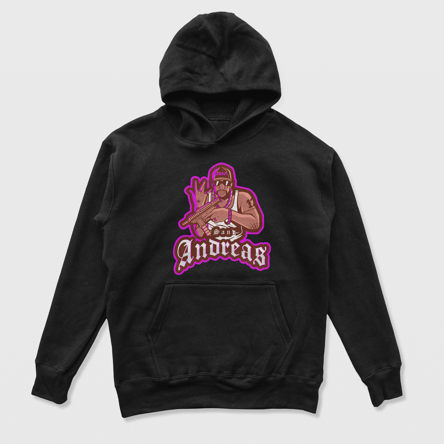 Moletom Canguru Unissex Grand Theft Auto San Andreas Game Preto