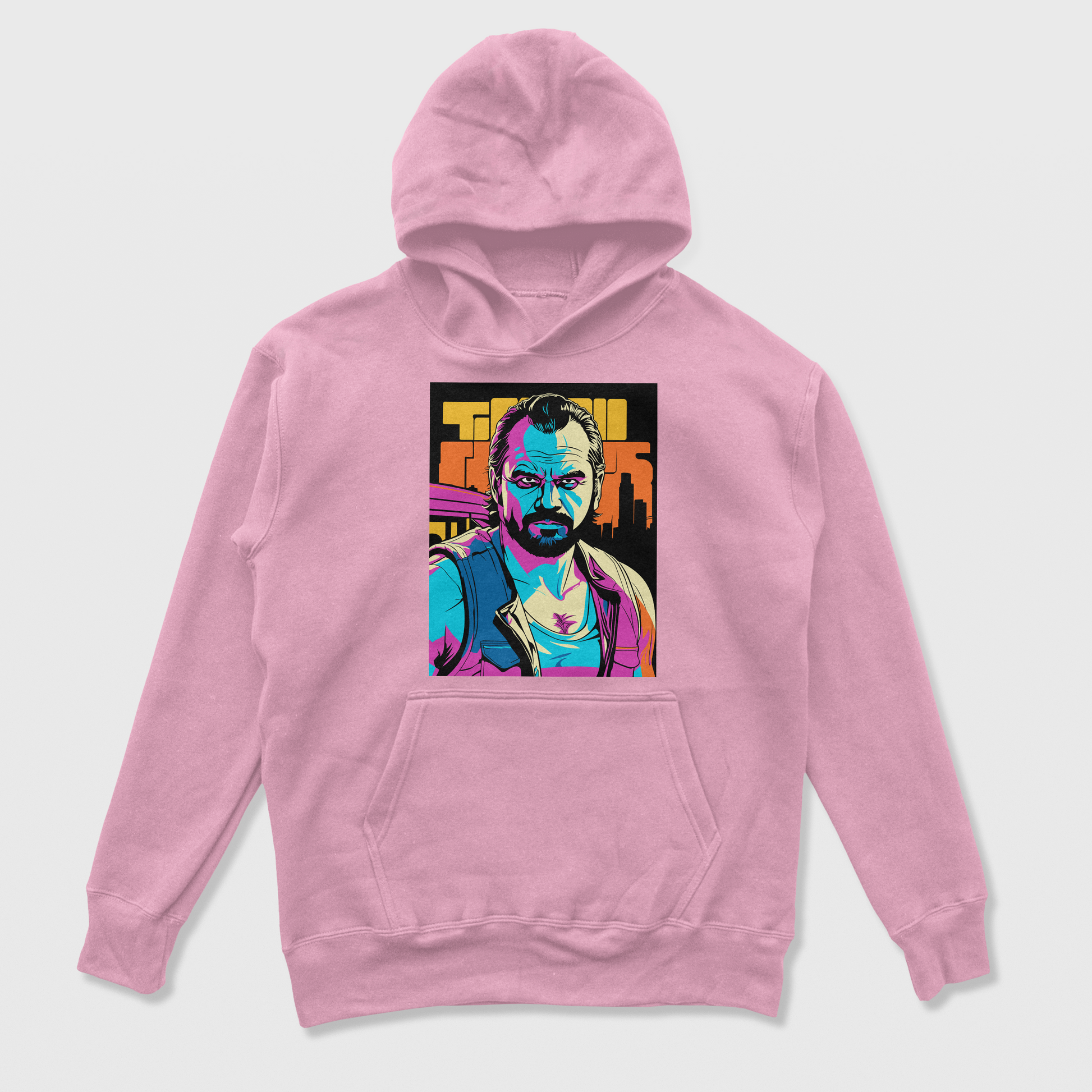 Moletom Canguru Unissex GTA Game Rosa Bebê