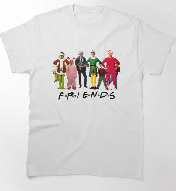 Camiseta Básica Unissex Friends Natal Meme