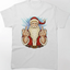 Camiseta Básica Unissex Santa Finger Flip Off