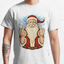 Camiseta Básica Unissex Santa Finger Flip Off