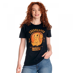 Camiseta Básica Unissex Charmander Fire Type Pokemon